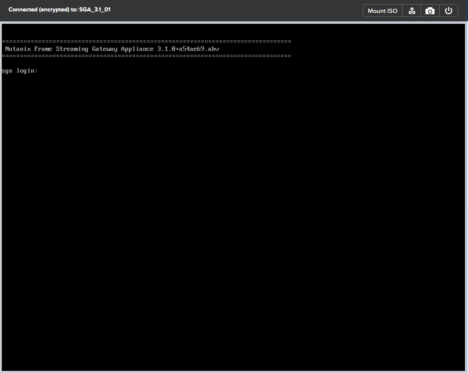 SGA VM Console Access - AHV