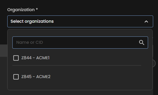 Create Announcement - Organization