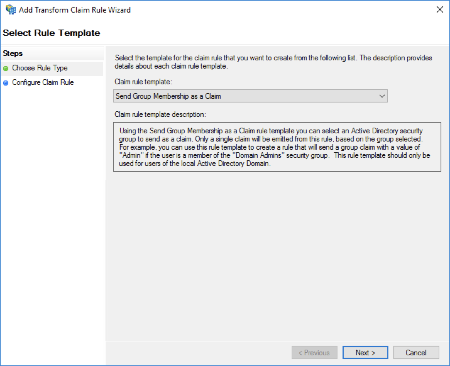 Adding a Relying Party Trust