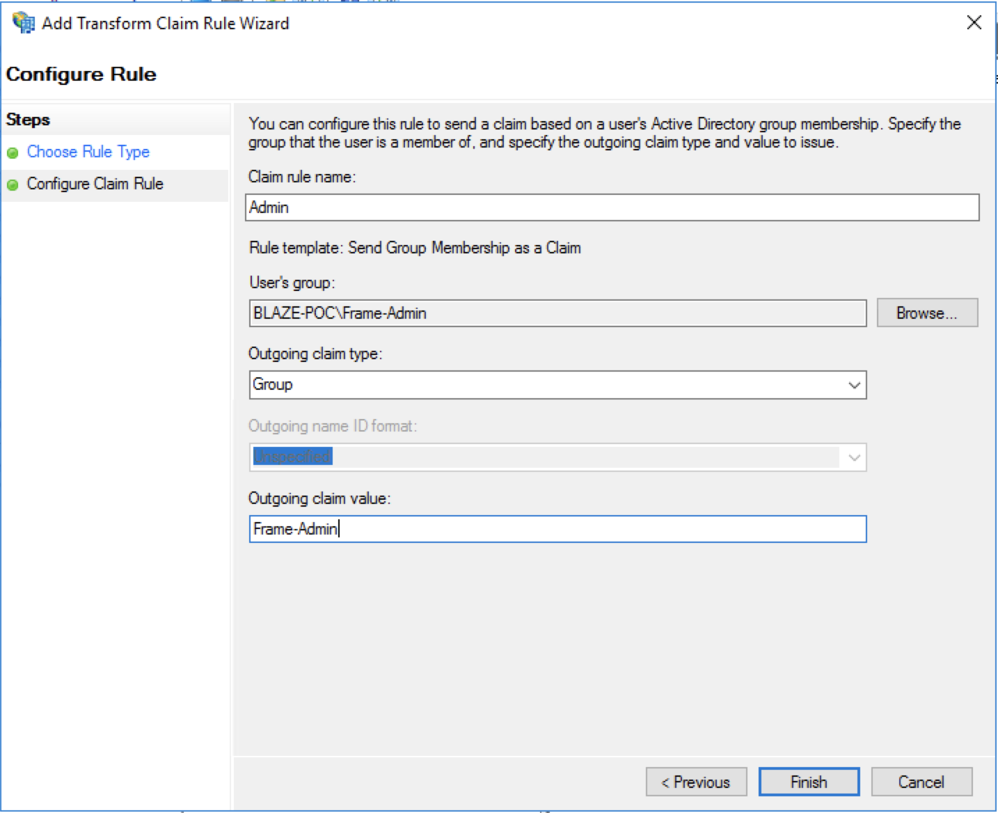 Adding a Relying Party Trust