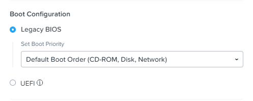 Prism Central - Legacy BIOS