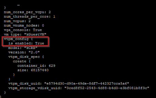 aCLI - vm.get Response