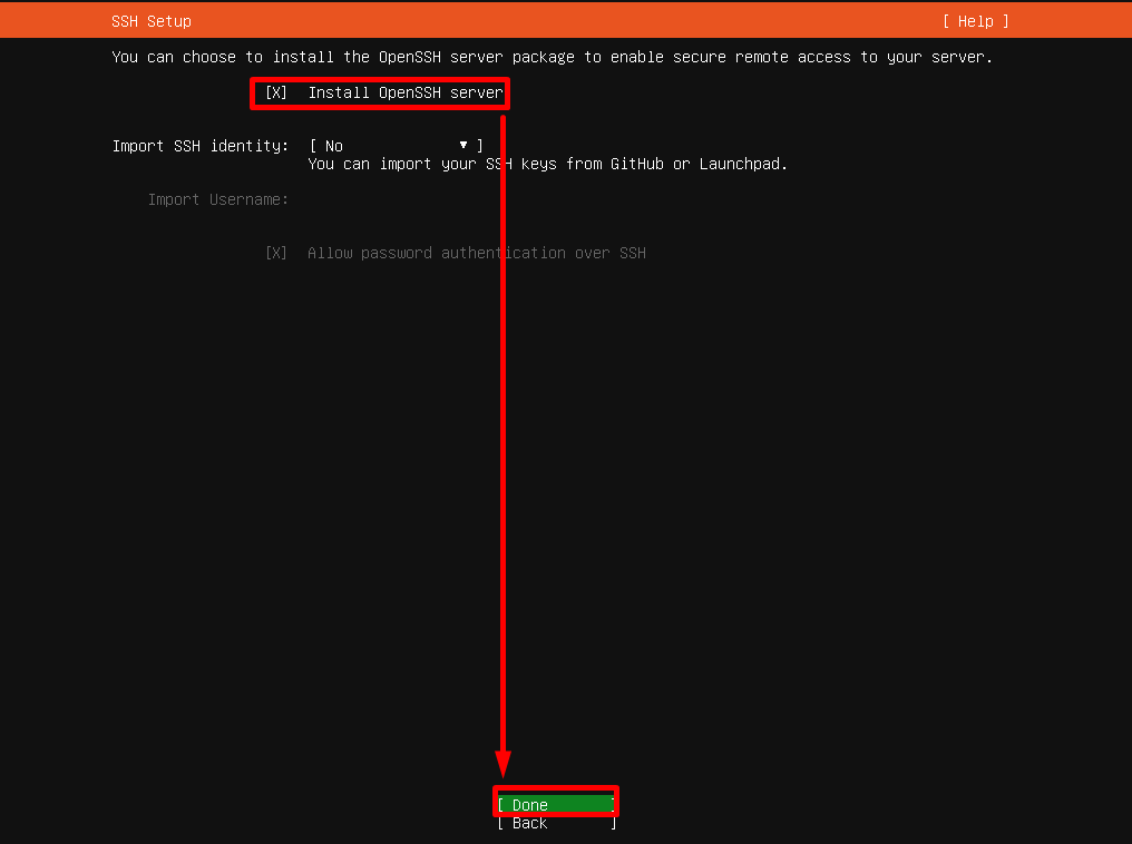 Ubuntu Installer - OpenSSH