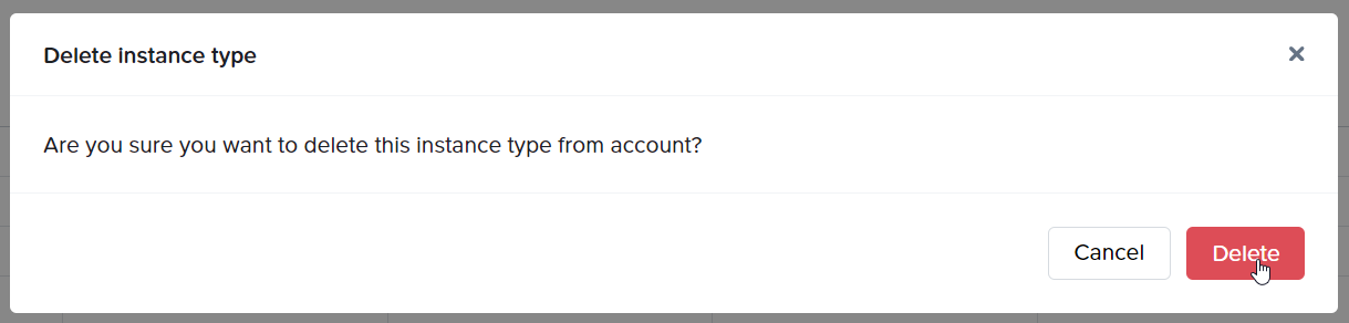 Dashboard - Confirm Production Pool Deletion