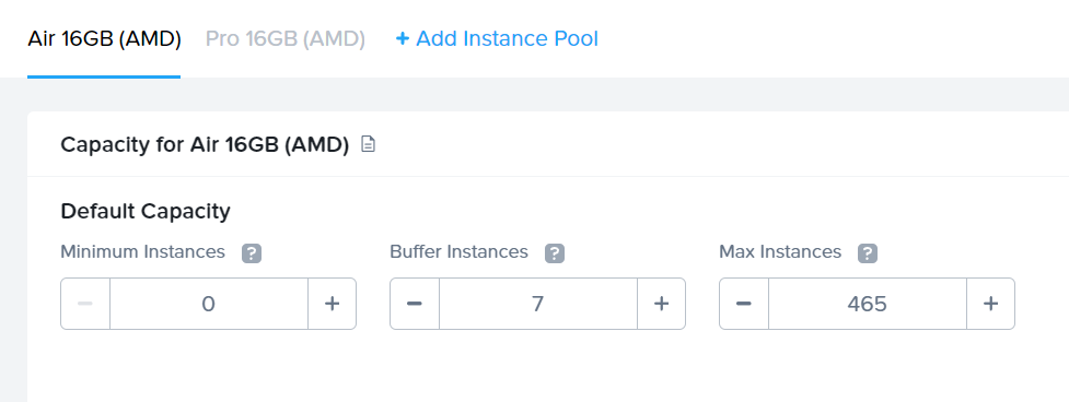 Dashboard - Additional Pool