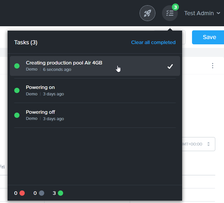 Dashboard - Create Production Pool