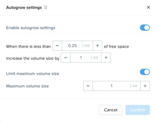 Autogrow Settings