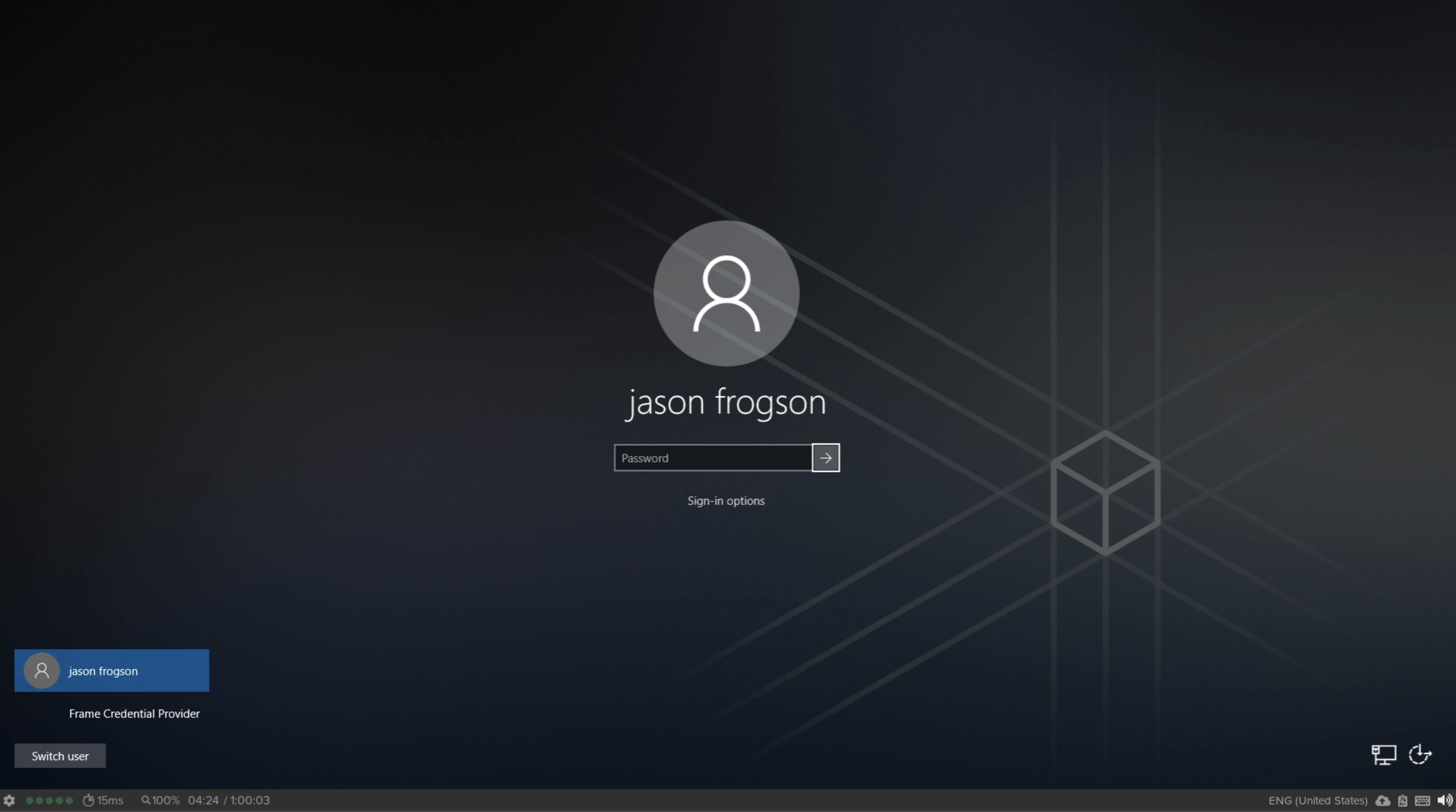 Frame App Kiosk with Windows Login