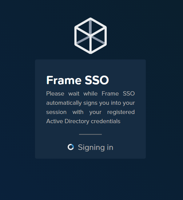 Frame Terminal - Subsequent Logins