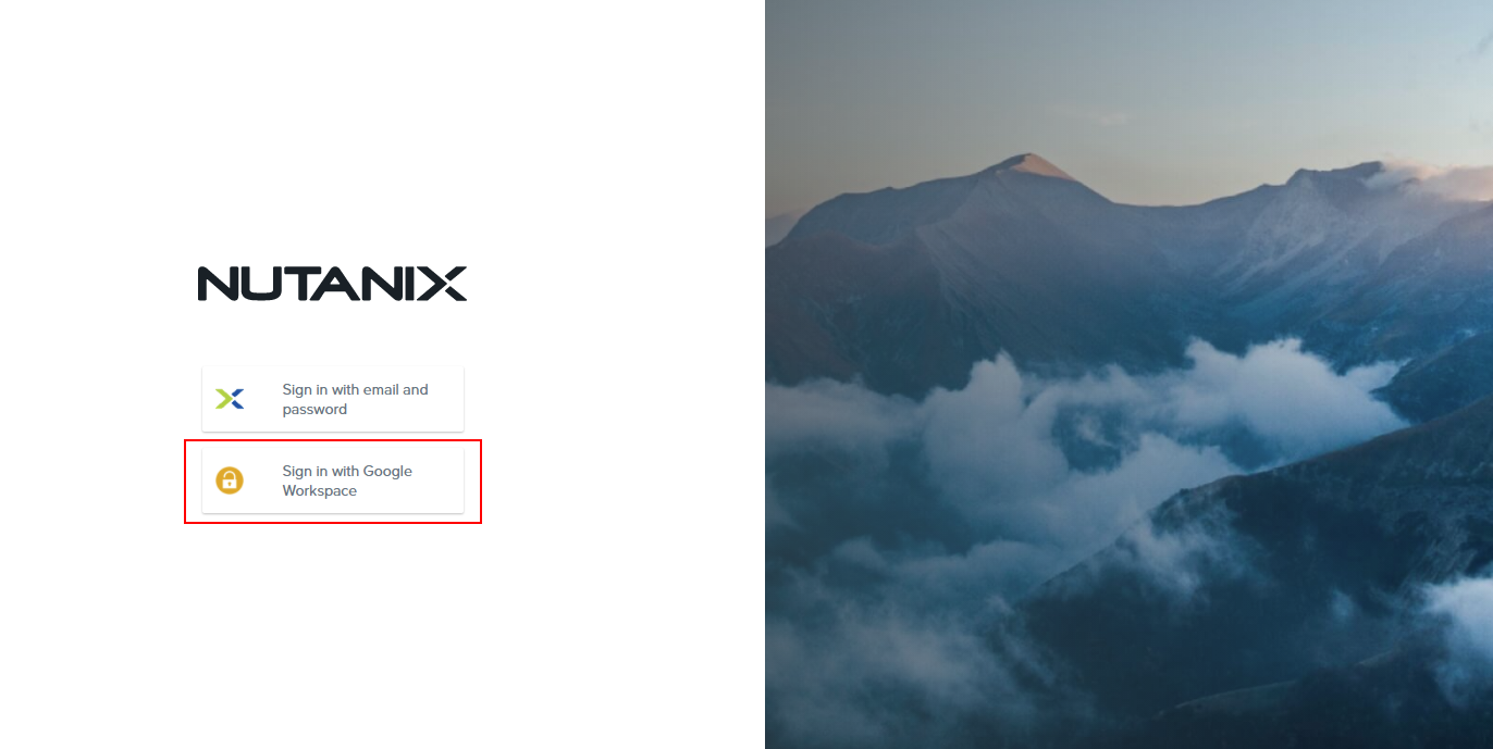 Sign in with Google Workspace
