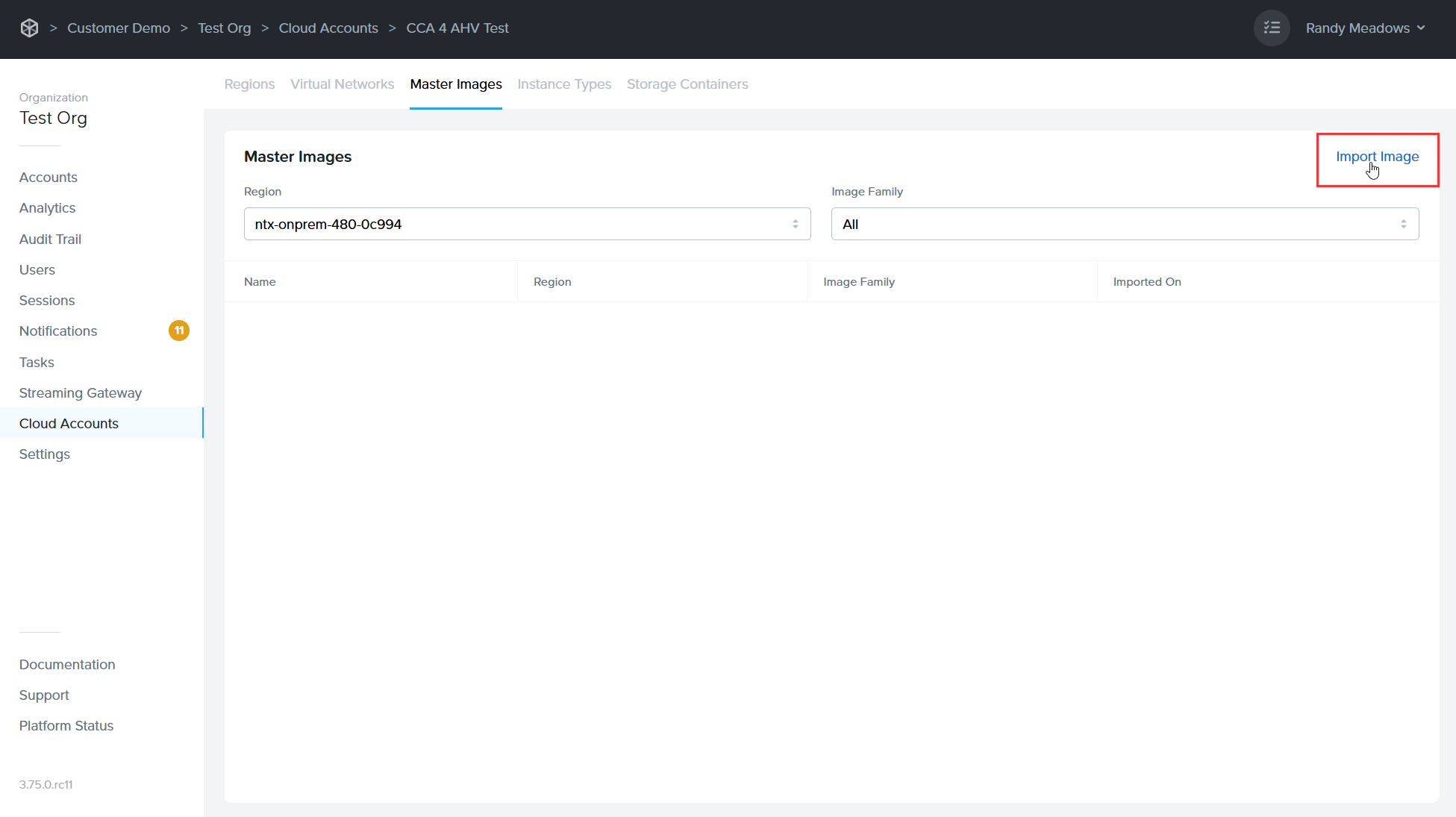 Cloud Connector Appliance - Import Image
