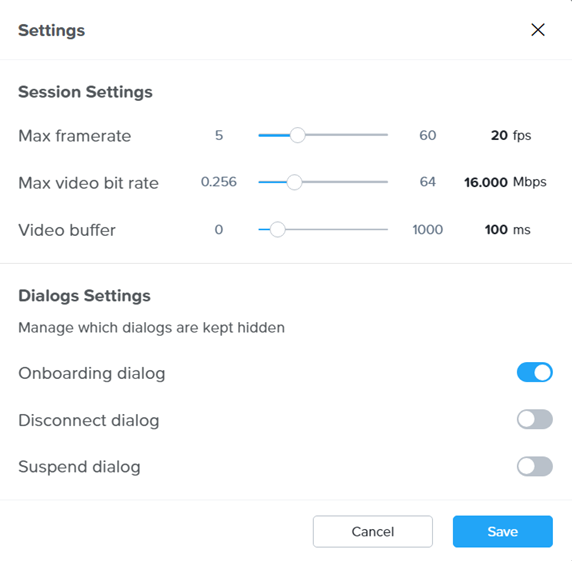 Terminal > Frame Menu > Settings