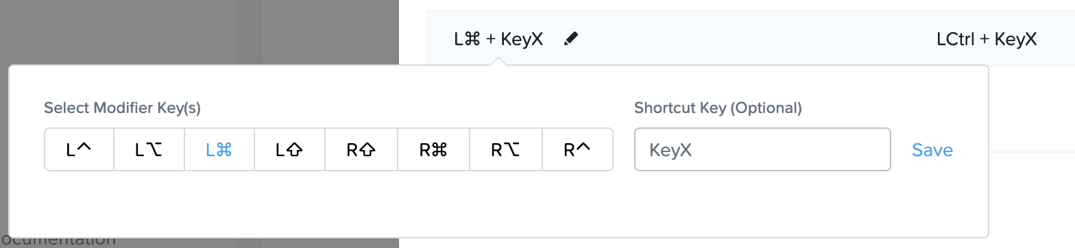 Saved a Keyboard Mapping