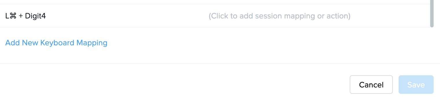 Defining the new keyboard mapping