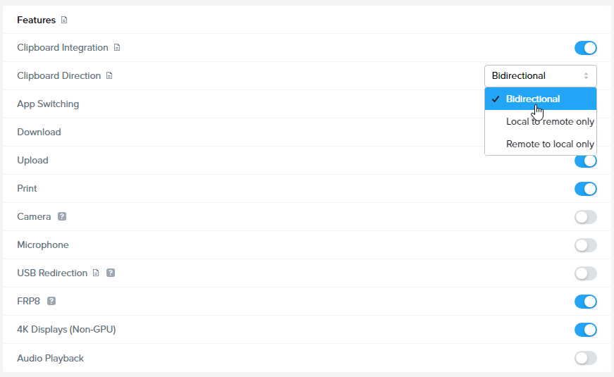 Settings > Session - Clipboard Integration