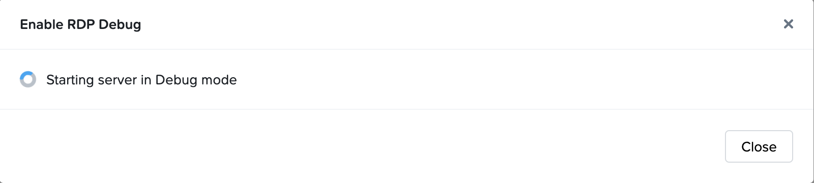 Enable RDP Debug - Starting VM in RDP Debug mode