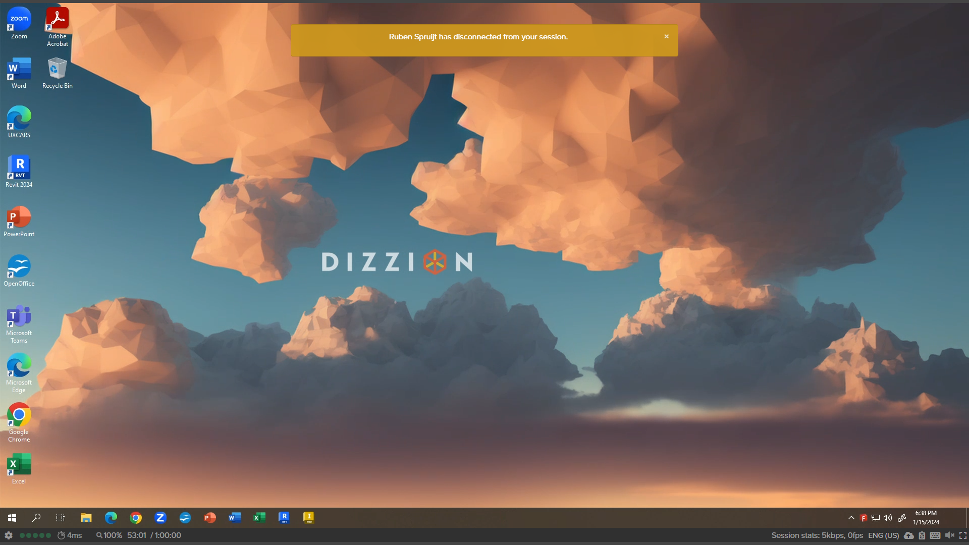 Administrator Left User Session