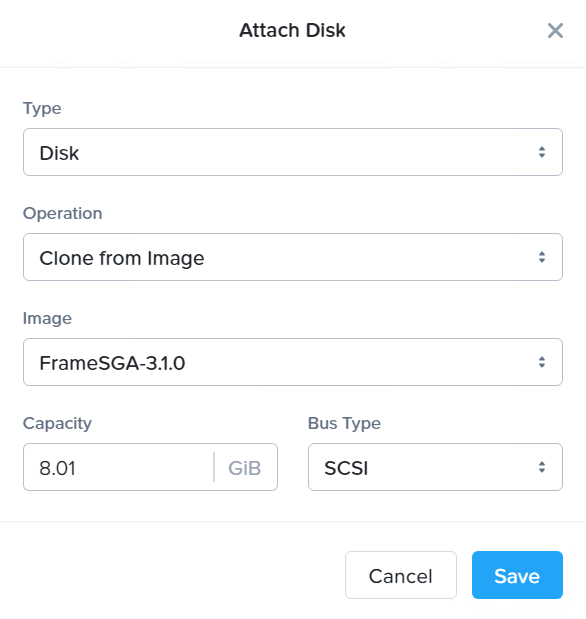 SGA VM Creation - Attach Disk