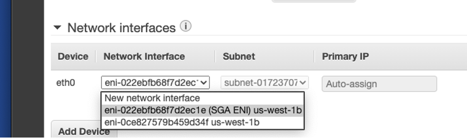 Launch EC2 Instance - Specify Network Interface