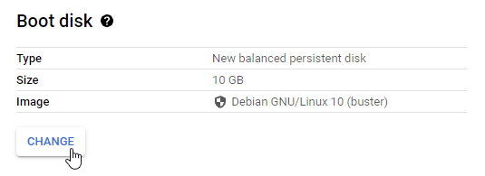 Create VM - Change Boot Disk
