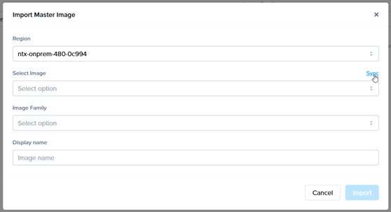 Cloud Connector Appliance - Sync Image