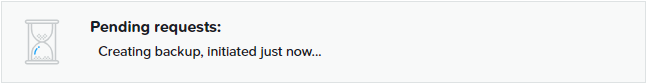 Pending backup request