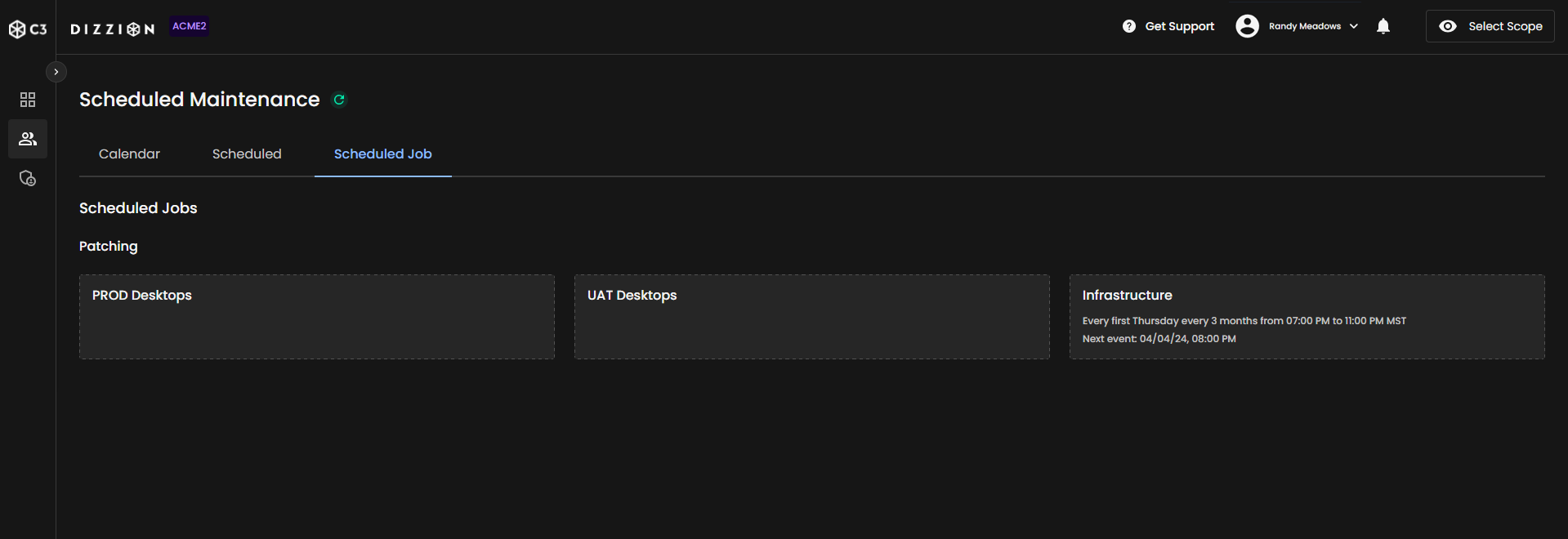 Scheduled Maintenance - Scheduled Job