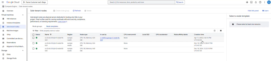 Example GCP Console Screenshot